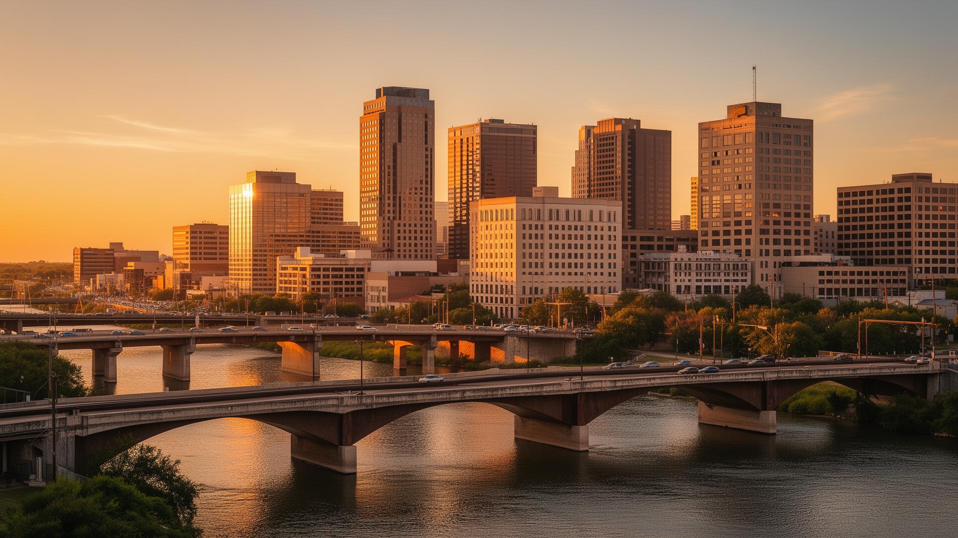 Austin Texas at golden hour